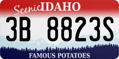 ID license plate 3B8823S