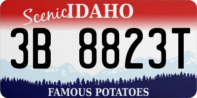 ID license plate 3B8823T