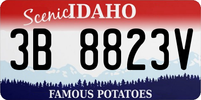ID license plate 3B8823V