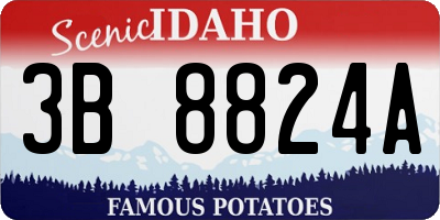 ID license plate 3B8824A