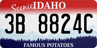 ID license plate 3B8824C