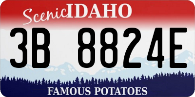 ID license plate 3B8824E