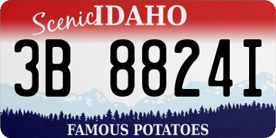 ID license plate 3B8824I