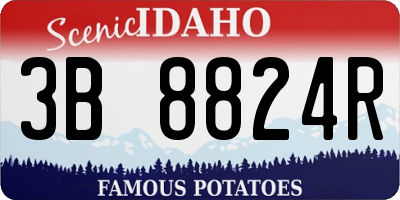 ID license plate 3B8824R