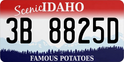 ID license plate 3B8825D
