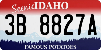 ID license plate 3B8827A