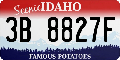ID license plate 3B8827F
