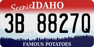 ID license plate 3B8827Q