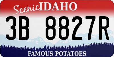 ID license plate 3B8827R