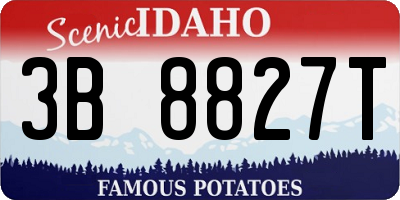 ID license plate 3B8827T