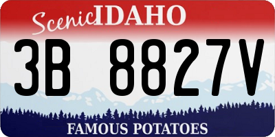 ID license plate 3B8827V