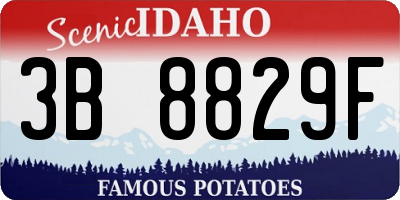 ID license plate 3B8829F