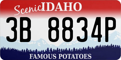 ID license plate 3B8834P