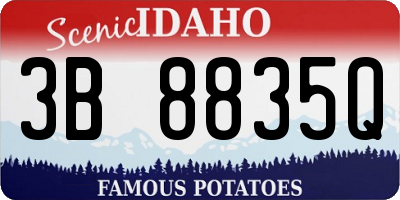 ID license plate 3B8835Q