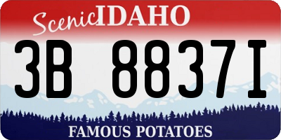ID license plate 3B8837I