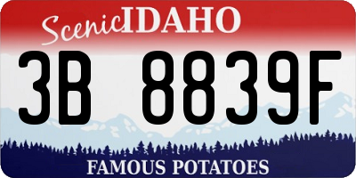 ID license plate 3B8839F