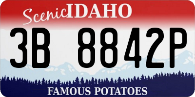 ID license plate 3B8842P