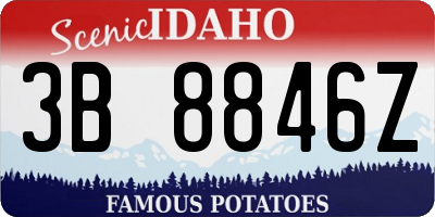 ID license plate 3B8846Z