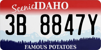 ID license plate 3B8847Y
