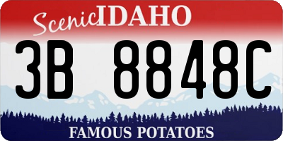 ID license plate 3B8848C