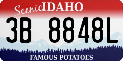 ID license plate 3B8848L