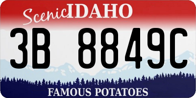ID license plate 3B8849C