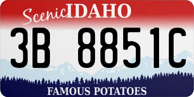 ID license plate 3B8851C