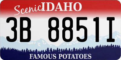 ID license plate 3B8851I