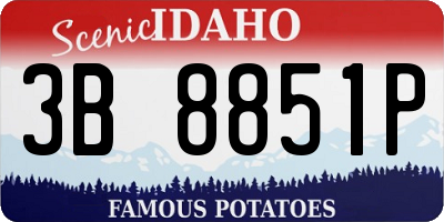 ID license plate 3B8851P