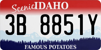 ID license plate 3B8851Y