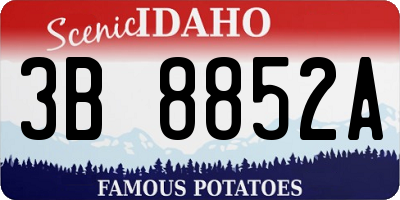ID license plate 3B8852A