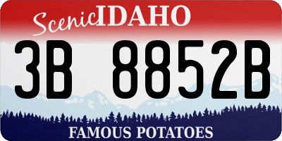 ID license plate 3B8852B