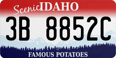 ID license plate 3B8852C
