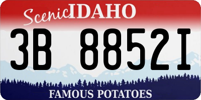 ID license plate 3B8852I