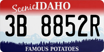 ID license plate 3B8852R
