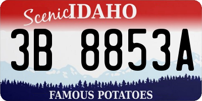 ID license plate 3B8853A