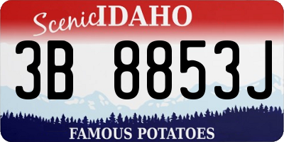ID license plate 3B8853J