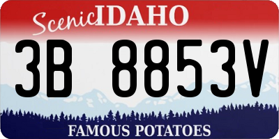 ID license plate 3B8853V