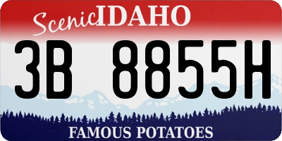 ID license plate 3B8855H
