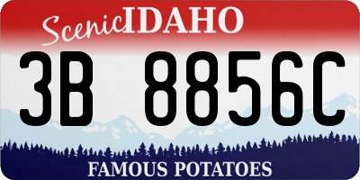 ID license plate 3B8856C