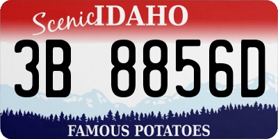 ID license plate 3B8856D