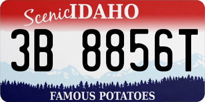 ID license plate 3B8856T