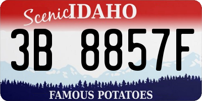 ID license plate 3B8857F