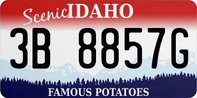 ID license plate 3B8857G