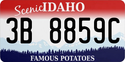 ID license plate 3B8859C