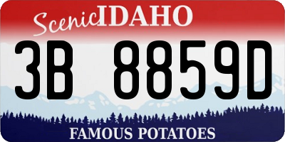 ID license plate 3B8859D