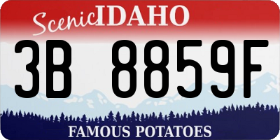 ID license plate 3B8859F