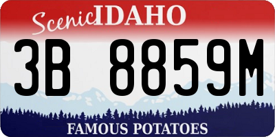 ID license plate 3B8859M