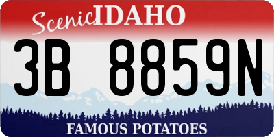 ID license plate 3B8859N
