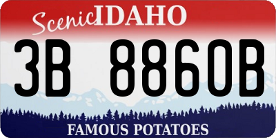 ID license plate 3B8860B